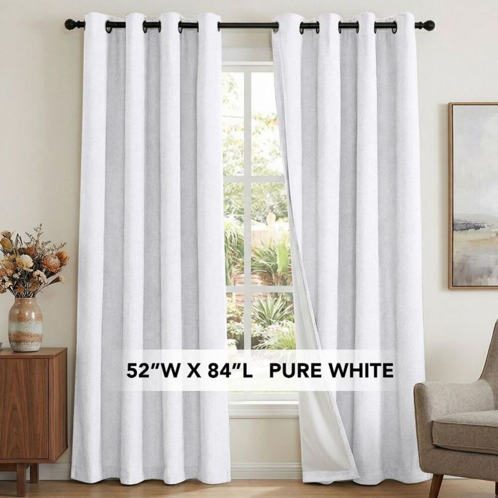 H.Versailtex -  Premium 100% Blackout Curtains Therma White